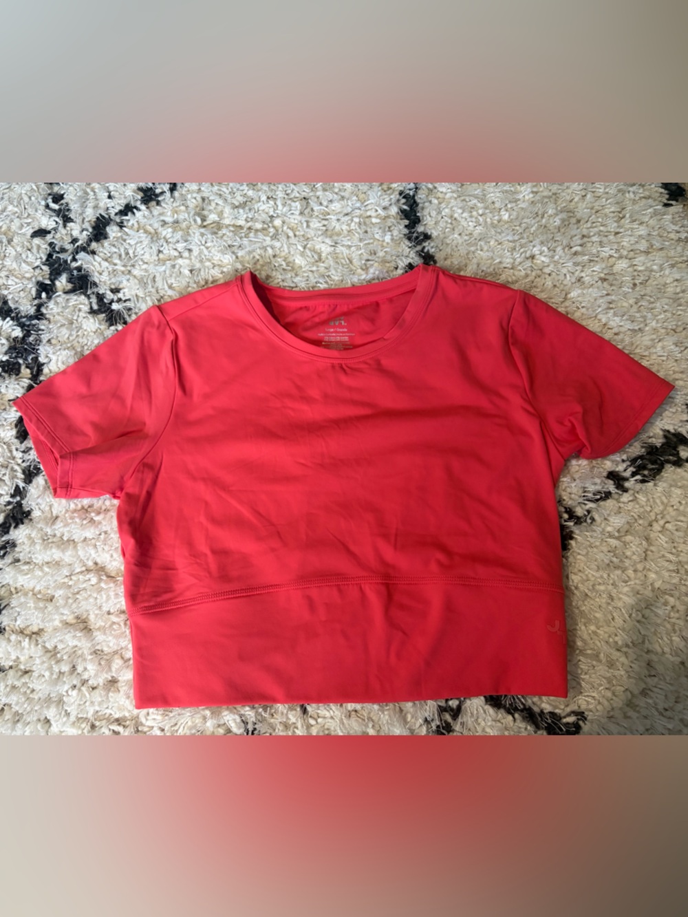 JoyLab Red Short Sleeve Crop Tee